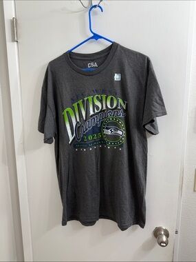 CSA Gray 'Division Champions 2025' Short Sleeve Graphic T‑Shirt